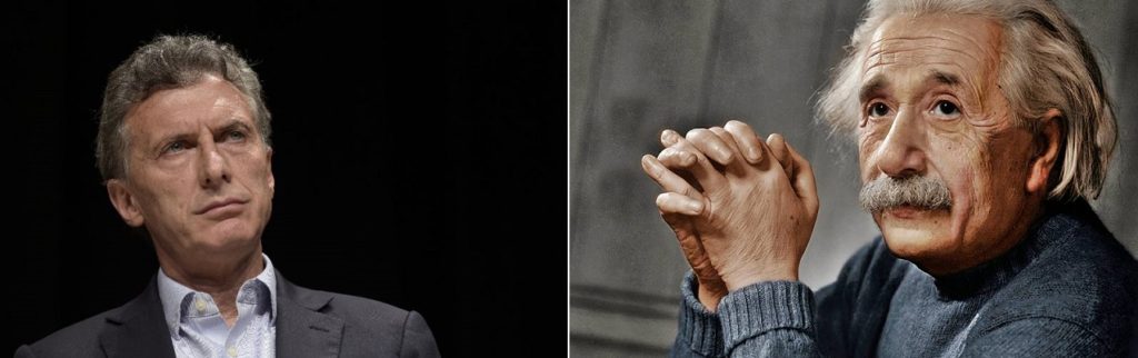 macri y einstein