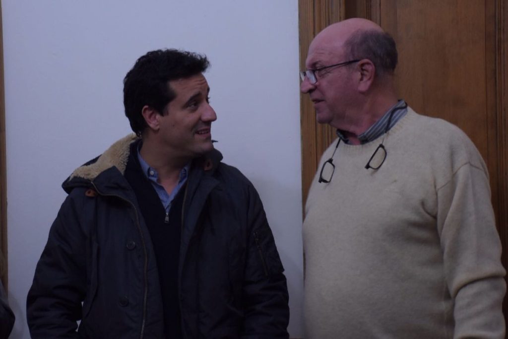 Abad en Florentino Ameghino junto a Calixto Tellechea