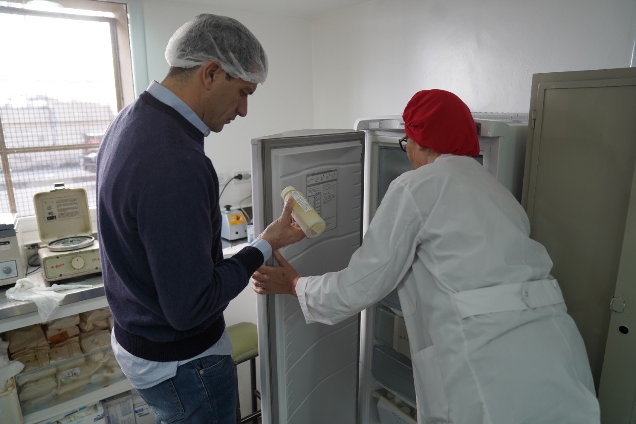 Bali Bucca en el Banco de Leche de La Plata