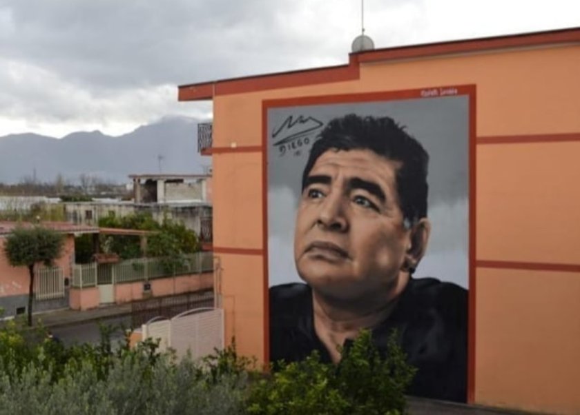 Mural de Maradona en Napoles