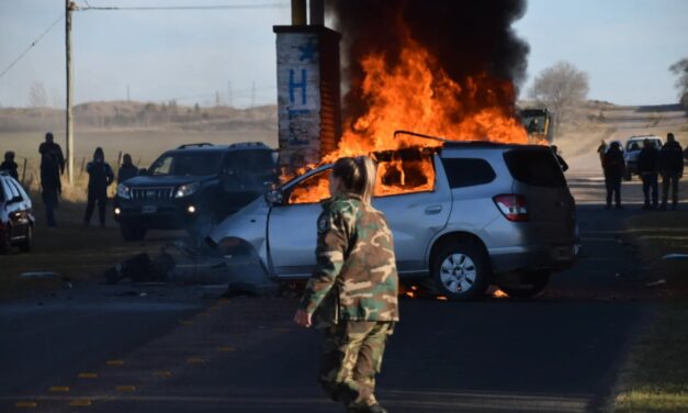 Olavarría: un hombre denunciado por violencia se inmoló junto a su hija, chocando su auto contra una columna