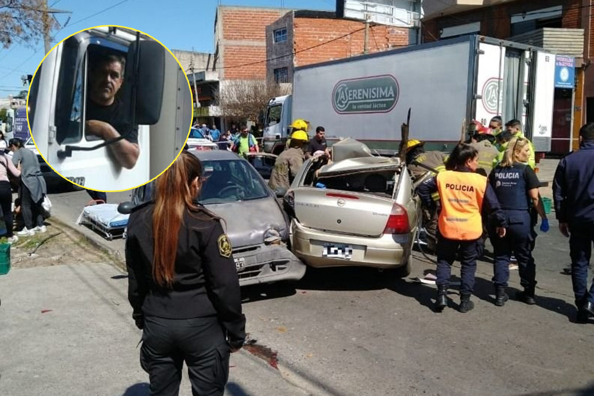 Un muerto por un triple choque en Ezpeleta