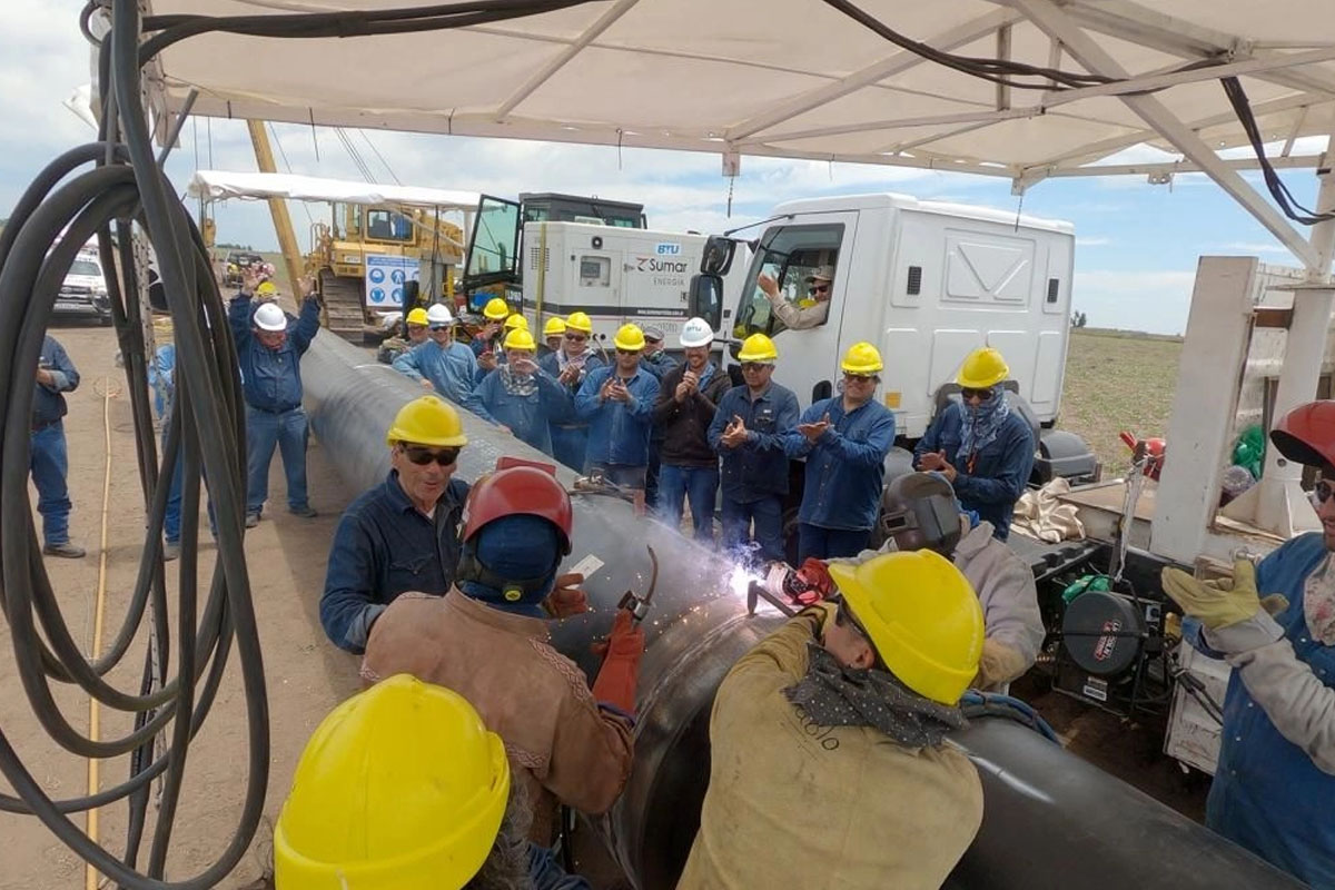 primera soldadura del Gasoducto