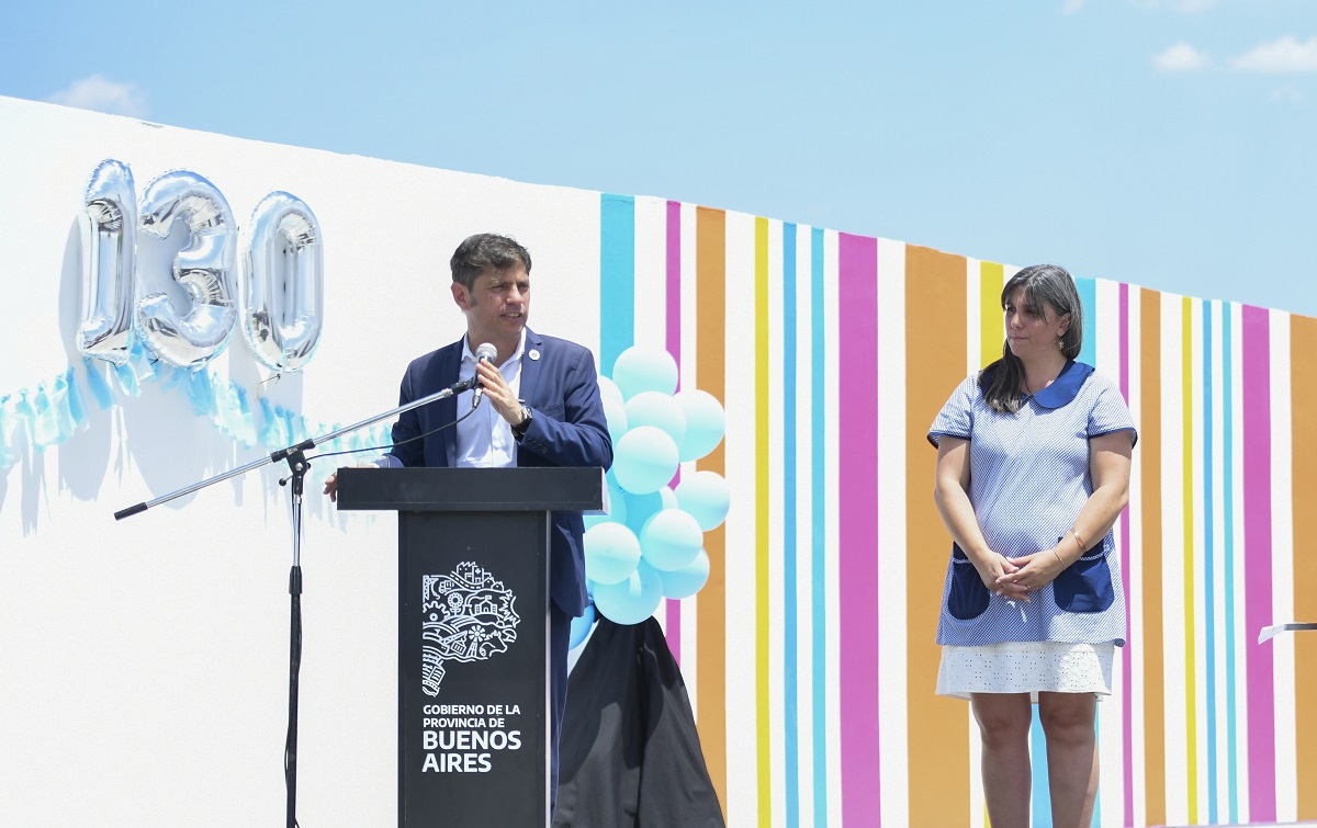 Kicillof inauguró 130 escuelas nuevas