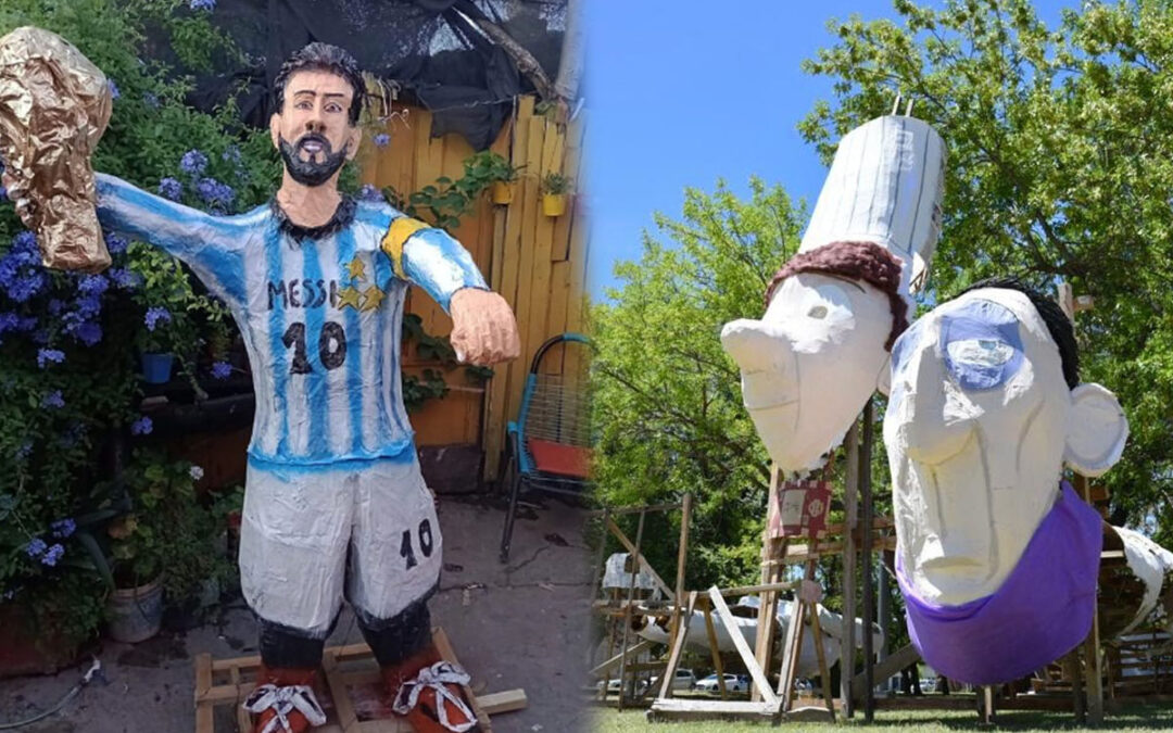 La Scaloneta, el Dibu Martínez, Messi y la Copa del Mundo: uno por uno, estos son los 78 muñecos que arderán en La Plata