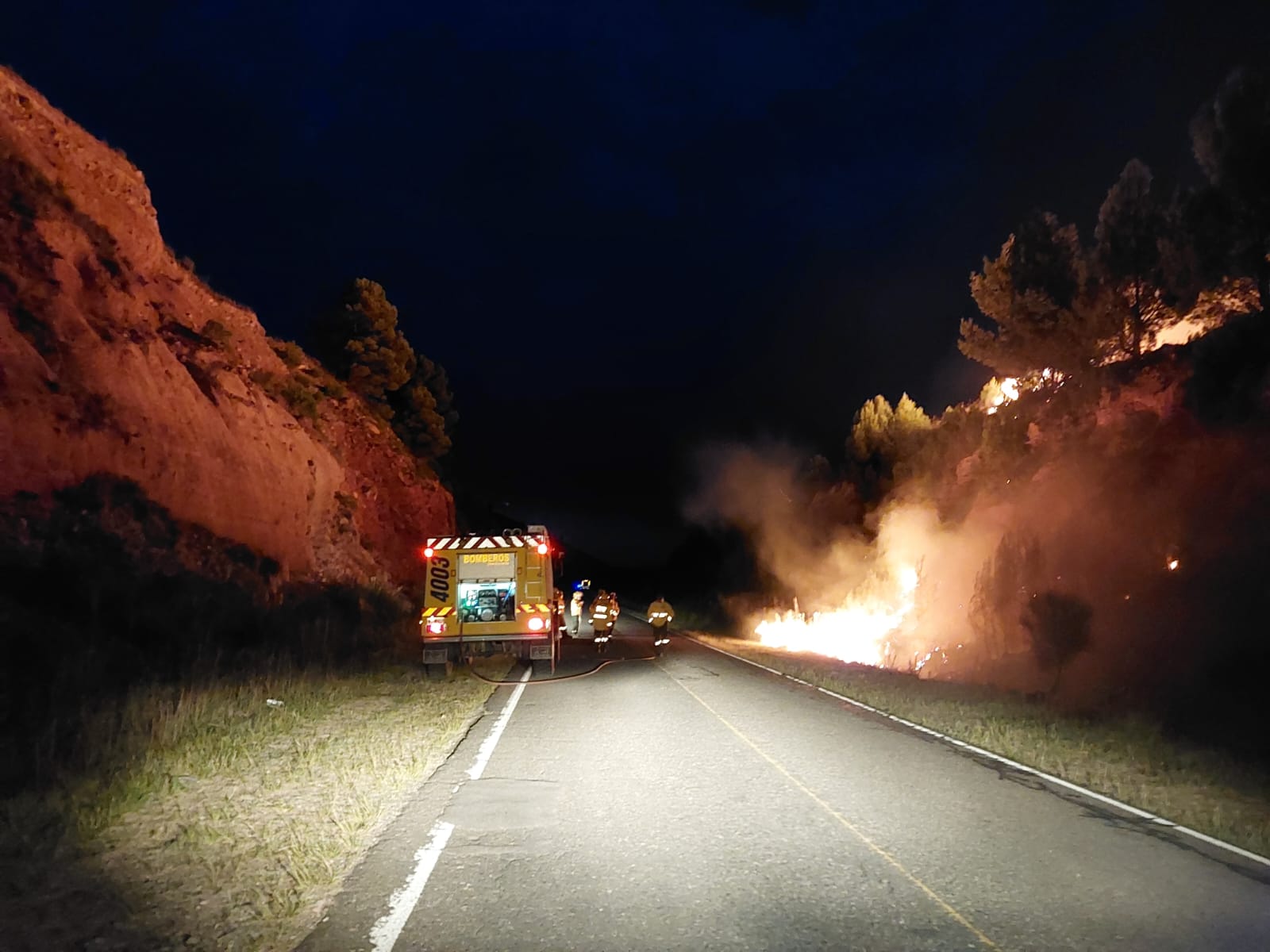 incendio en sierra de la ventana