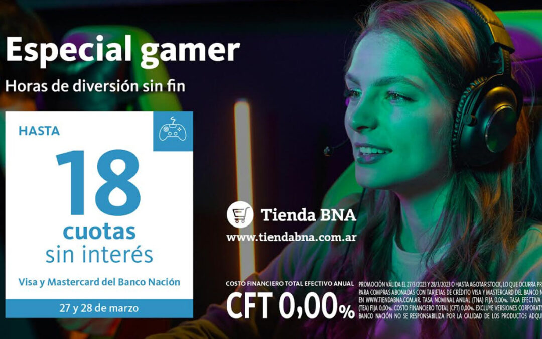 Banco Nación lanzó una promo Gamer: cómo comprar notebooks, PC y monitores en 18 cuotas sin interés