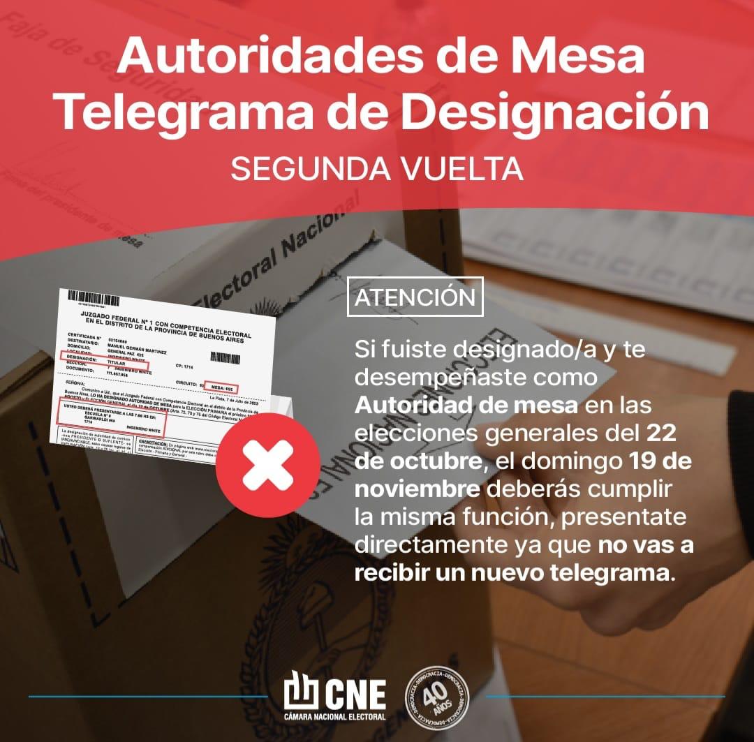 balotaje autoridades de mesa