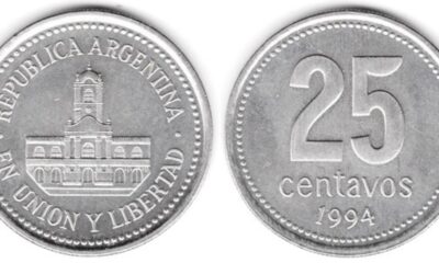monedas 25 centavos