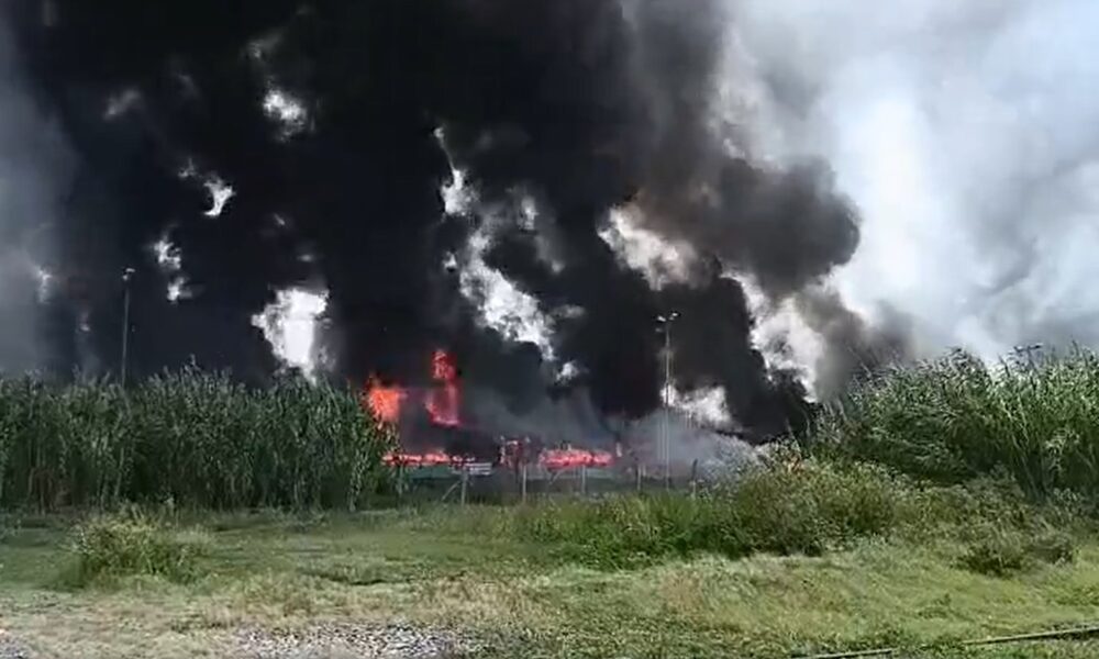 Tren Roca incendio