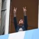Cristina Kirchner en el balcón de san jose 1111