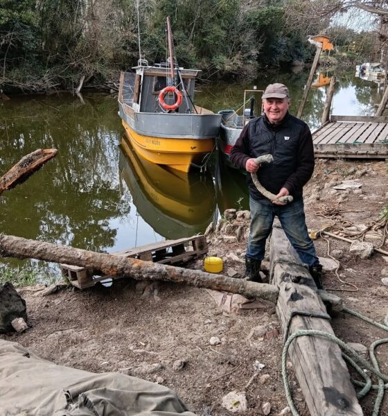 ancla inglesa hallada en Río de la Plata