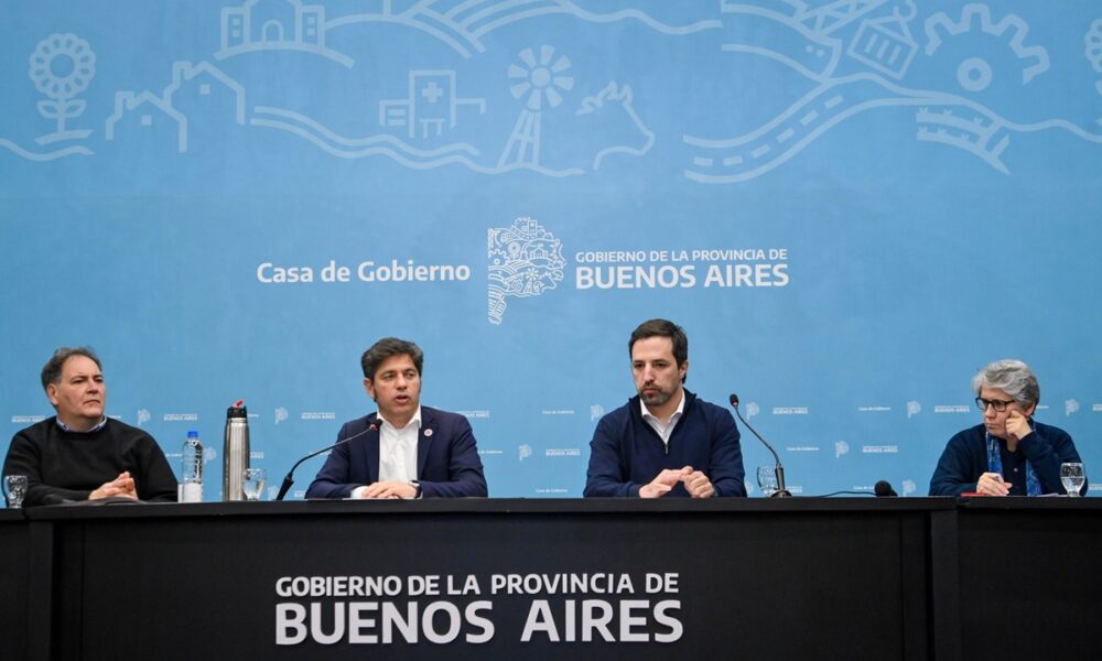 Kicillof junto a Kreplak, Alonso y Terugi