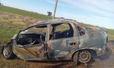 auto incendiado en ruta 5
